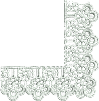 White Lace Border PNG