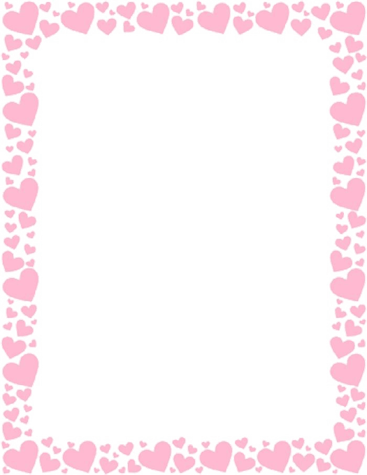 Pink Heart Border PNG
