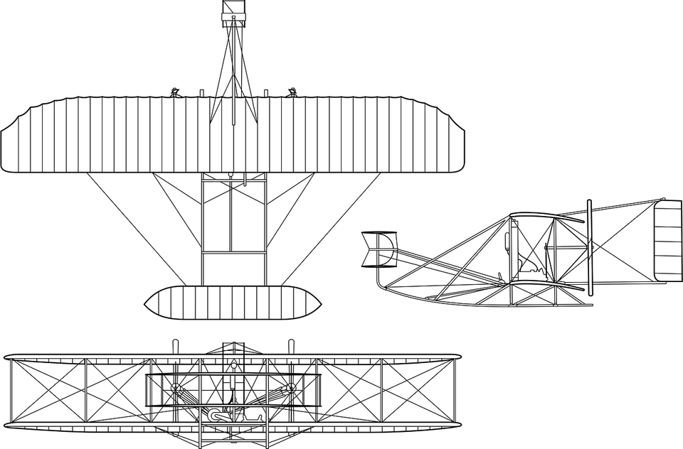 Wright Brothers Airplane PNG