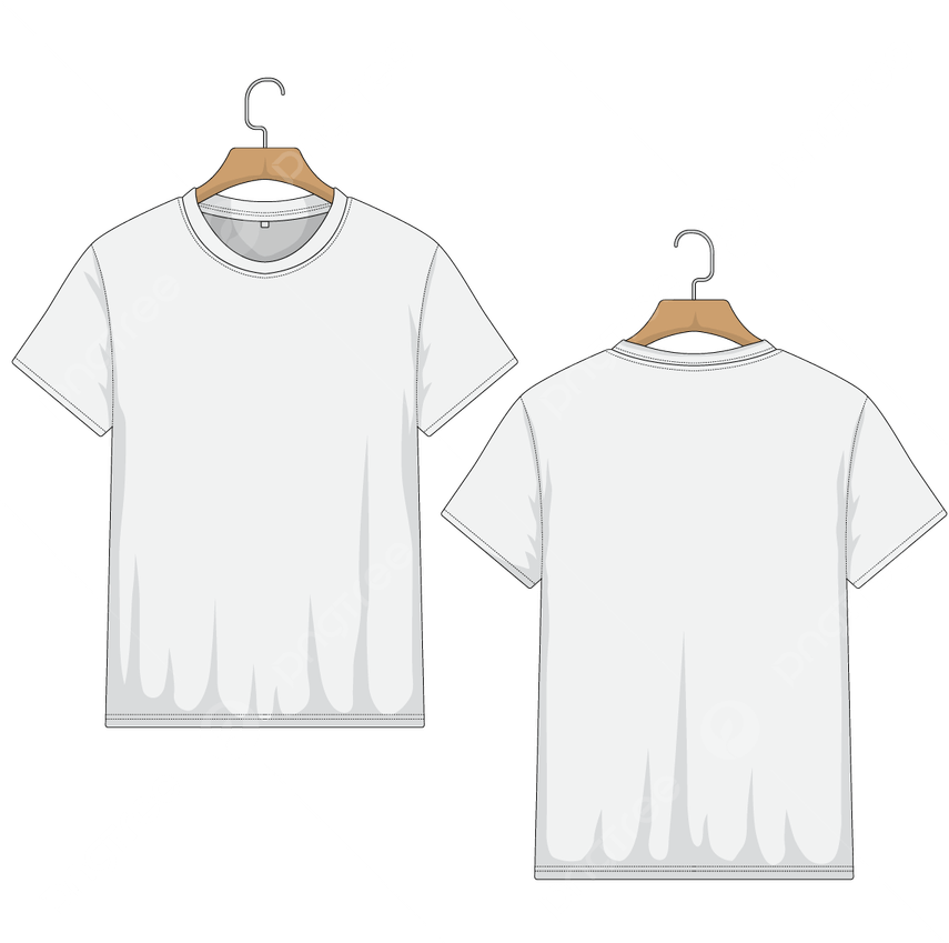 White Shirt Front And Back PNG