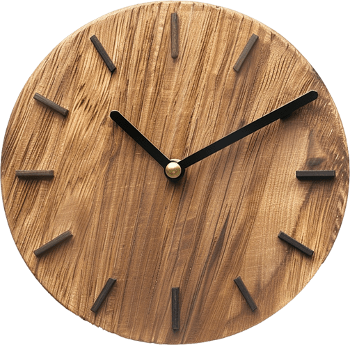 Wooden Wall Clock PNG