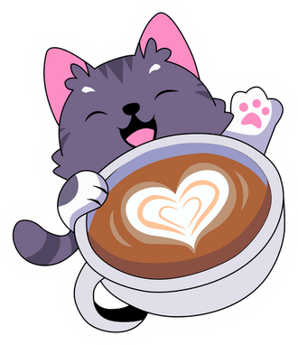 Coffee Cat PNG