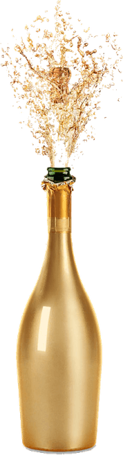 Gold Champagne Bottle PNG