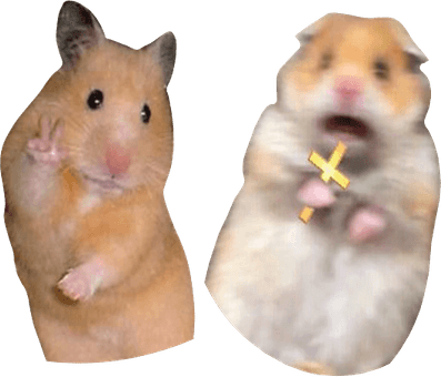 Hamster Peace Sign Meme PNG