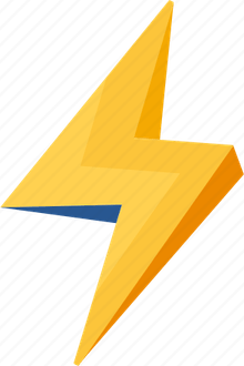 Electricity Yellow Lightning PNG