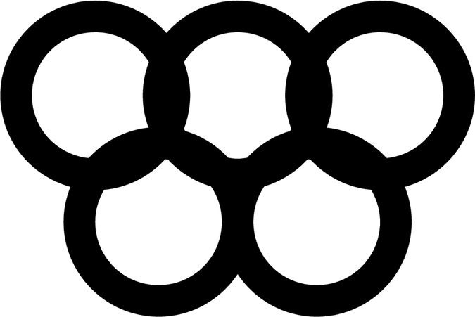 Olympic Rings Black PNG