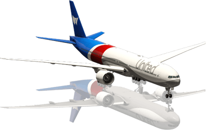 United Airlines Airplane PNG