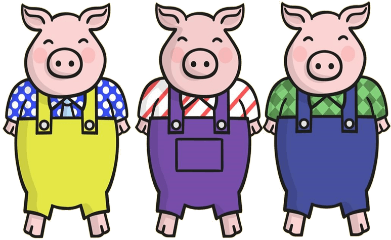 3 Little Pigs PNG