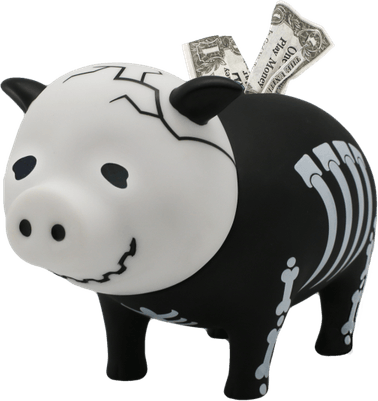 Skeleton With Money PNG