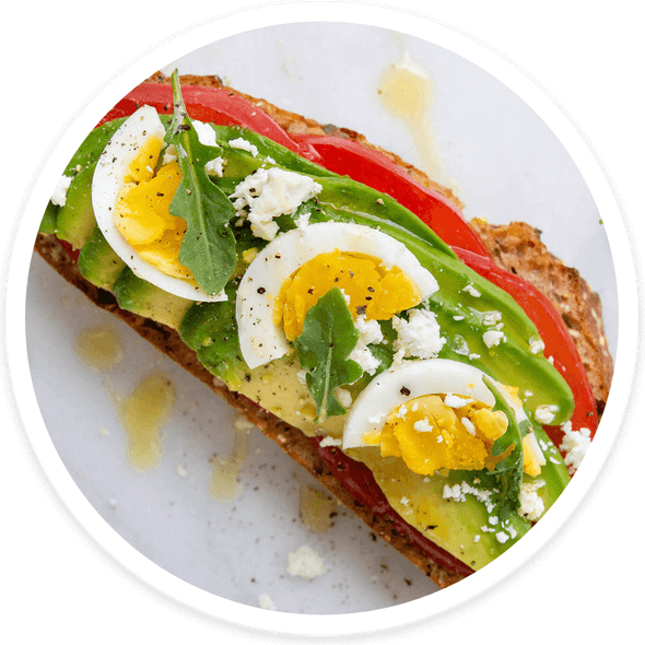 Avocado Toast With Egg PNG