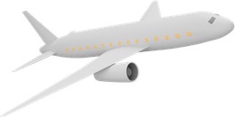 White Airplane PNG