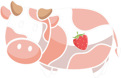 Strawberry Cow PNG