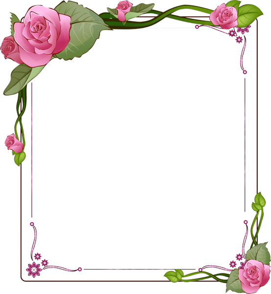Puja Flower Border PNG