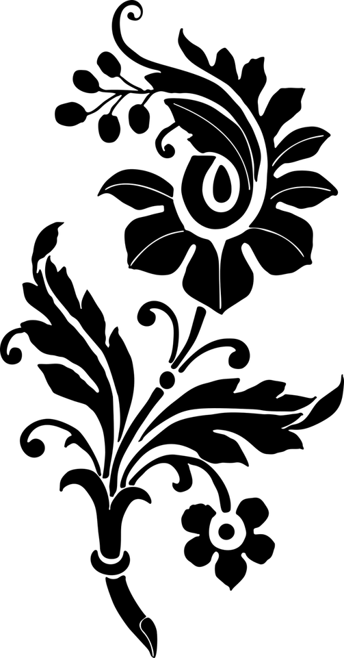 Silhouette Flower PNG