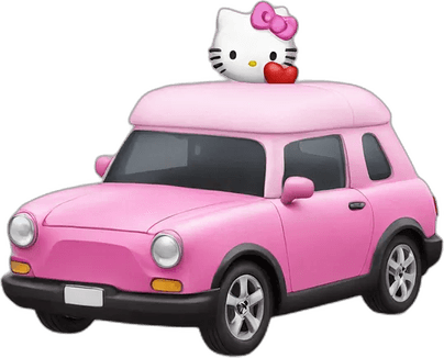 Hello Kitty Car PNG