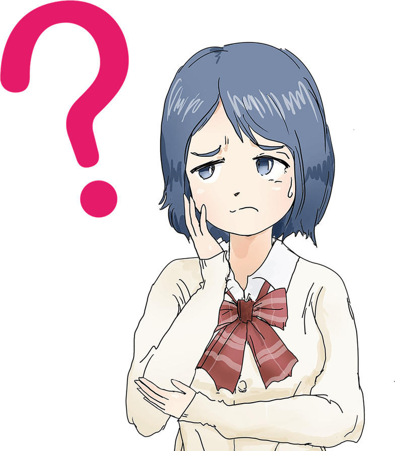 Girl With Question Mark PNG