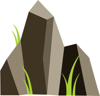 Rock With Grass PNG