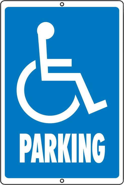 Handicapped Reserved Parking Sign PNG