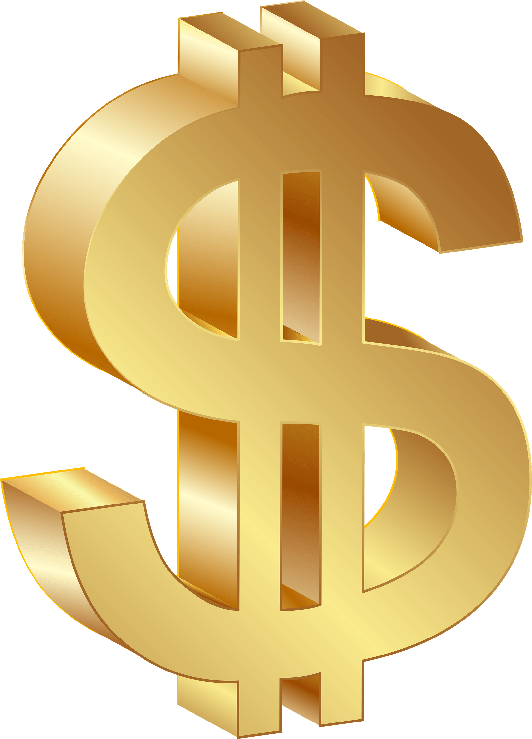 Golden Dollar Sign PNG