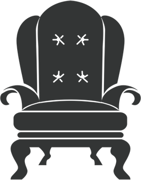 Armchair Black Royal PNG