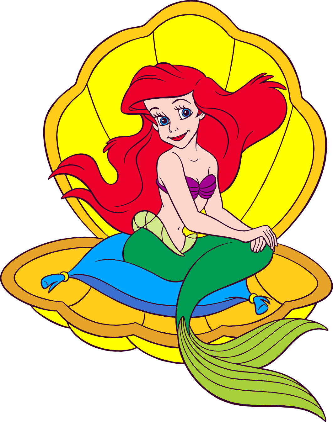 Sereia Ariel Baby PNG