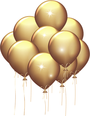 Gold Balloons PNG