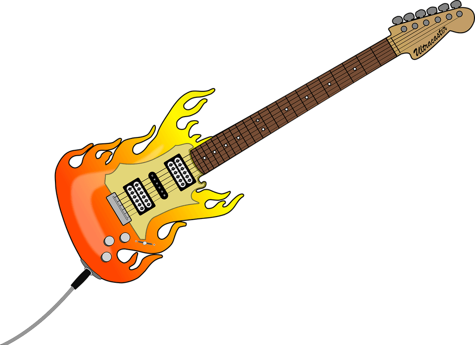 Fire Guitar PNG