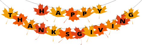 Happy Thanksgiving Banner PNG