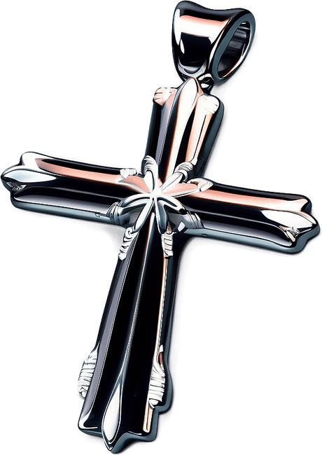 Chrome Heart Cross PNG