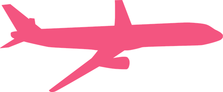 Airplane Pink PNG