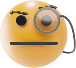 Monocle Emoji PNG