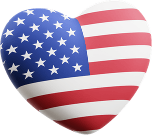 Heart American Flag PNG