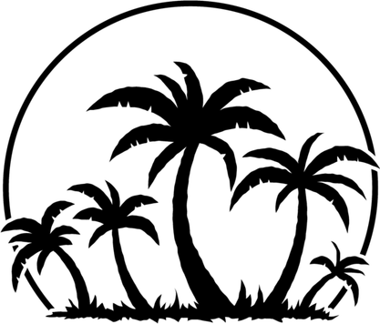 Palm Tree Black PNG
