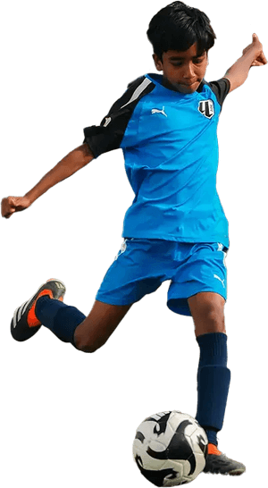 Kids Playing Football PNG