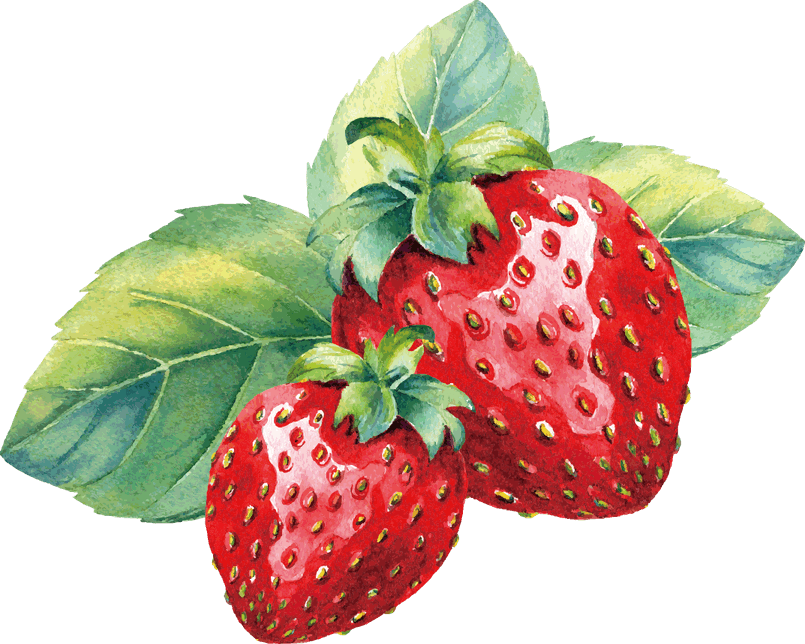 Watercolor Strawberry PNG