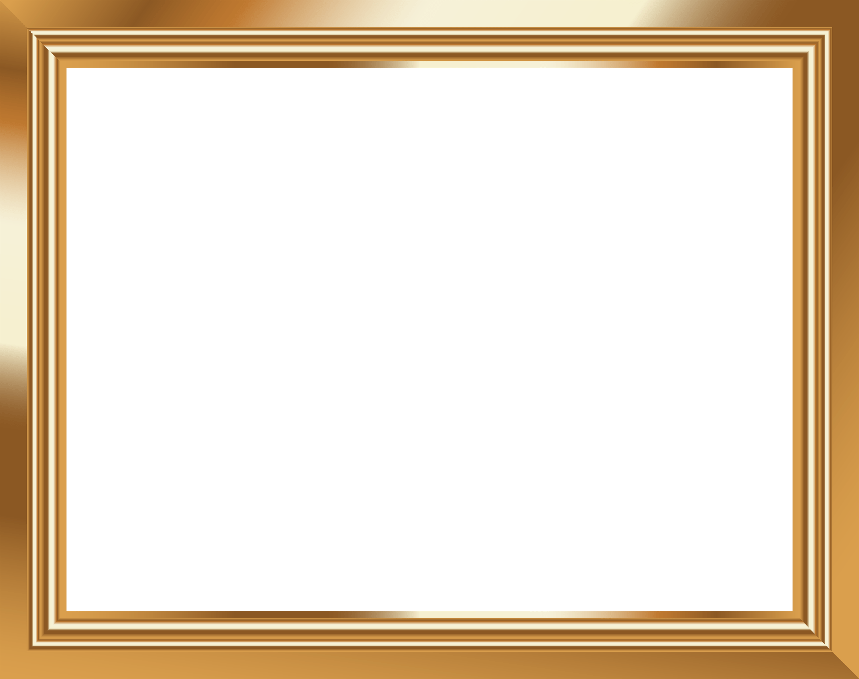 Square Gold Frame PNG