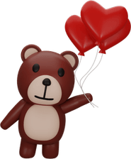 Teddy Bear With Balloon PNG