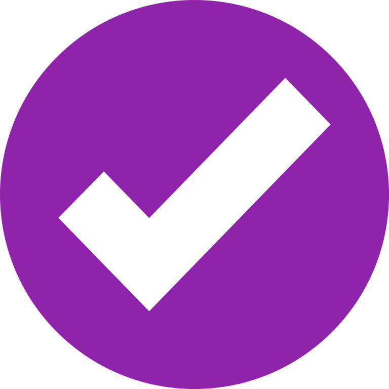 Purple Check Mark PNG