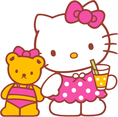 Hello Kitty Flower PNG