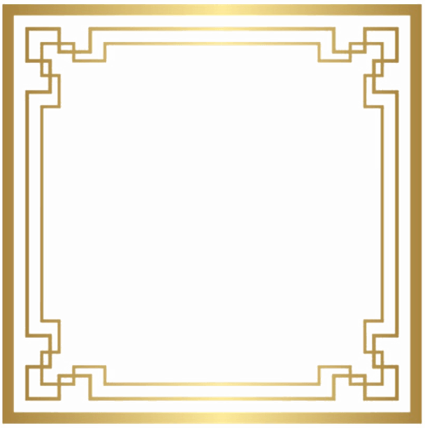 Gold Square Frame PNG
