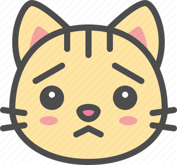 Worried Cat PNG