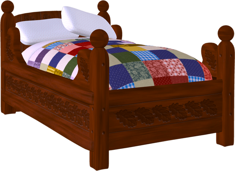 Classic Cartoon Bed PNG