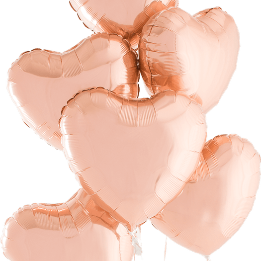 Rose Gold Heart Balloon PNG
