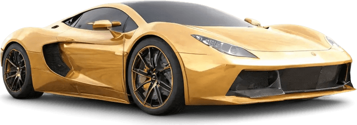 Gold Car PNG