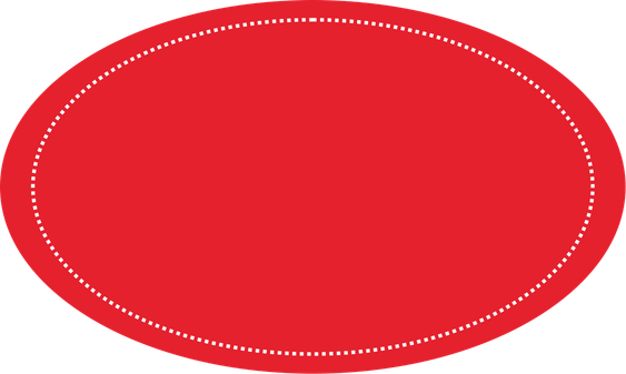 Red Circle Oval PNG