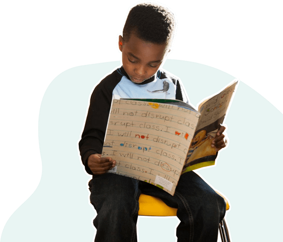 Children Reading Book PNG