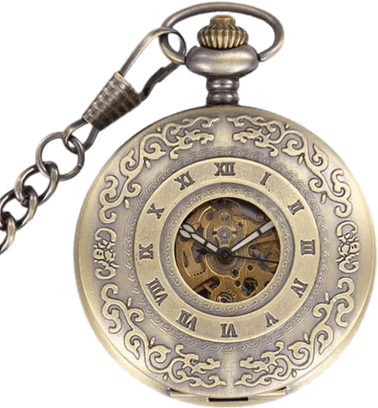 Pocket Watch With Chain PNG