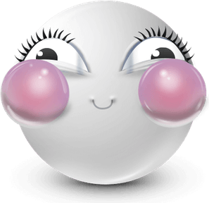 Blushing Blue Emoji PNG