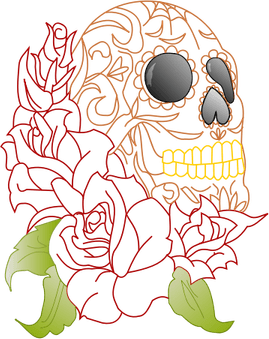 Rose Skull PNG