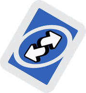 Blue Uno Reverse Card PNG